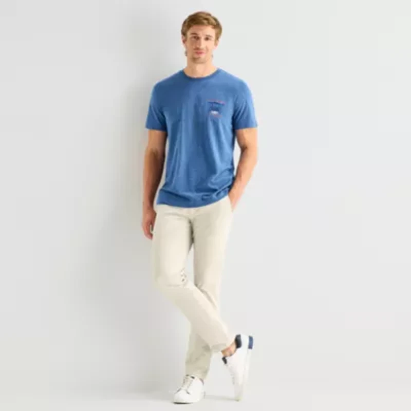 St. John's Bay Mens Crew Neck Short Sleeve Classic Fit Graphic T-Shirt