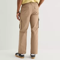 mutual weave Mens Drawstring Waist Cargo Pant