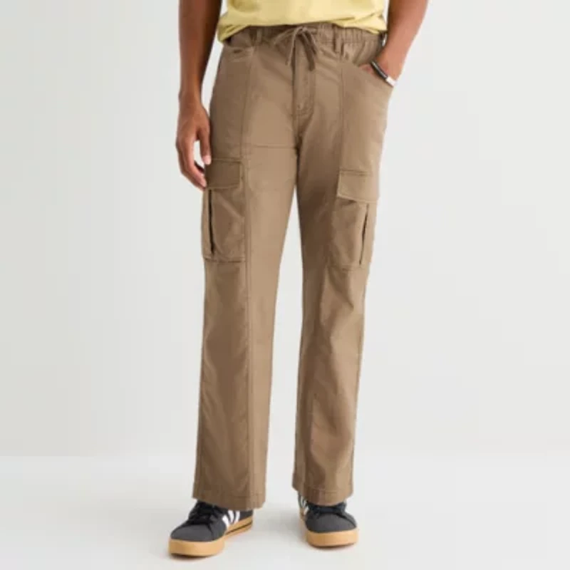 mutual weave Mens Drawstring Waist Cargo Pant