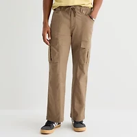 mutual weave Mens Drawstring Waist Cargo Pant