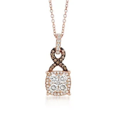 Le Vian® Grand Sample Sale™ Pendant featuring Vanilla Diamonds® & Chocolate Diamonds® set in 14K Strawberry Gold®