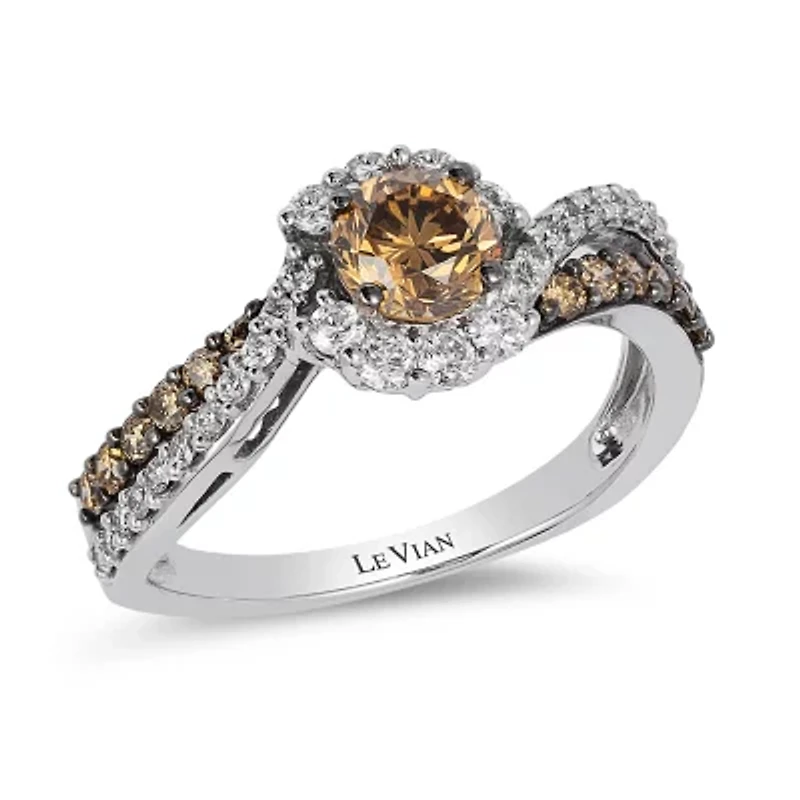 Le Vian® Grand Sample Sale™ Chocolate Diamonds® & Vanilla Diamonds® Ring set in 14K Vanilla Gold®