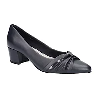 Easy Street Millie Womens Pointed Closed Toe Block Heel Pumps
