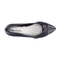 Easy Street Millie Womens Pointed Closed Toe Block Heel Pumps
