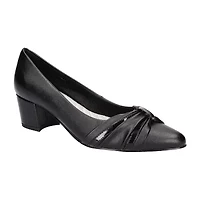 Easy Street Millie Womens Pointed Closed Toe Block Heel Pumps
