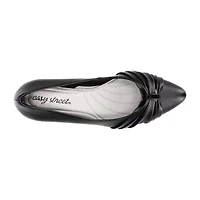 Easy Street Millie Womens Pointed Closed Toe Block Heel Pumps