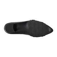 Easy Street Millie Womens Pointed Closed Toe Block Heel Pumps