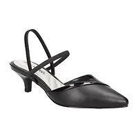 Easy Street Unna Womens Round Kitten Heel Pumps