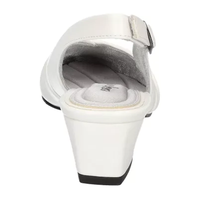 Easy Street Bates Womens Round Closed Toe Block Heel Pumps