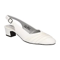 Easy Street Bates Womens Round Closed Toe Block Heel Pumps