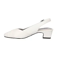 Easy Street Bates Womens Round Closed Toe Block Heel Pumps