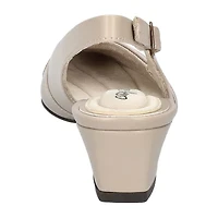 Easy Street Bates Womens Round Closed Toe Block Heel Pumps