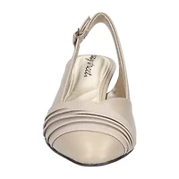 Easy Street Bates Womens Round Closed Toe Block Heel Pumps