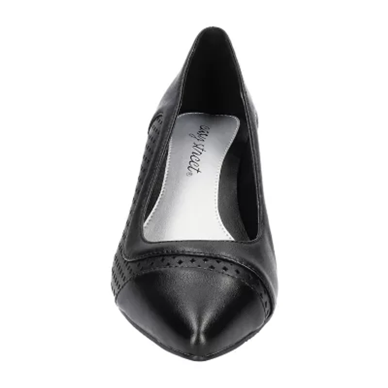 Easy Street Ansen Womens Round Closed Toe Stiletto Heel Pumps