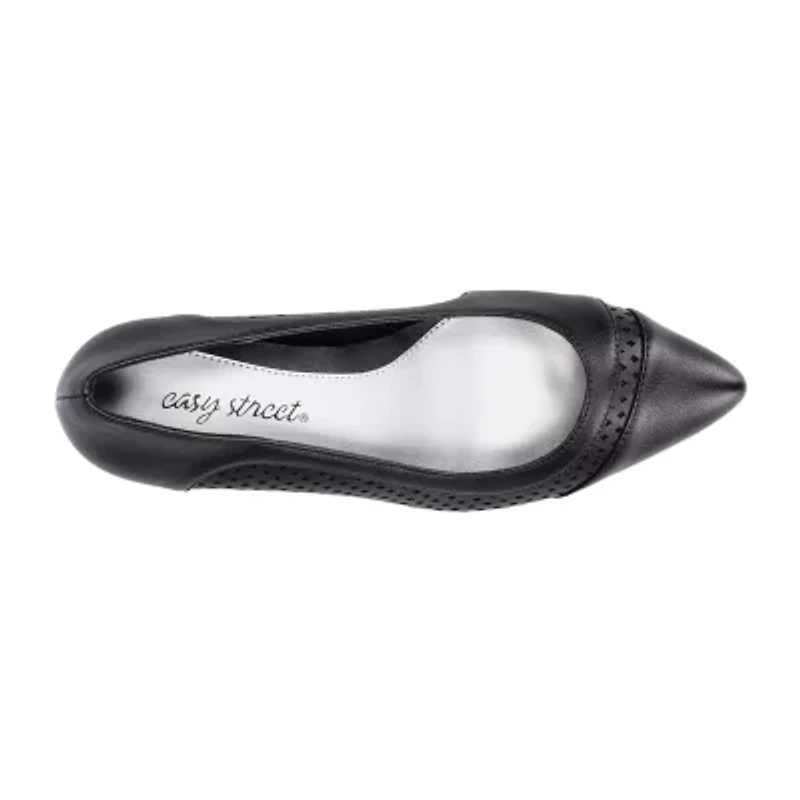 Easy Street Ansen Womens Round Closed Toe Stiletto Heel Pumps