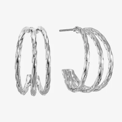 Liz Claiborne Open Womens 20mm Hypoallergenic Hoop Earrings