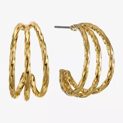 Liz Claiborne Open Womens 20mm Hypoallergenic Hoop Earrings