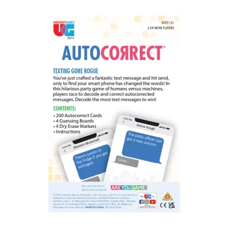 University Games Autocorrect Game Card Game