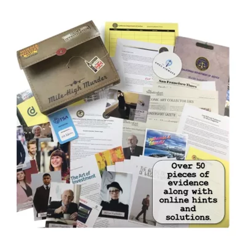 University Games Murder Mystery Party Case Files: Mile-High Murder Board Game