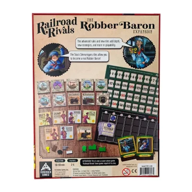 Forbidden Games Railroad Rivals - The Robber Baron Expansion Board Game
