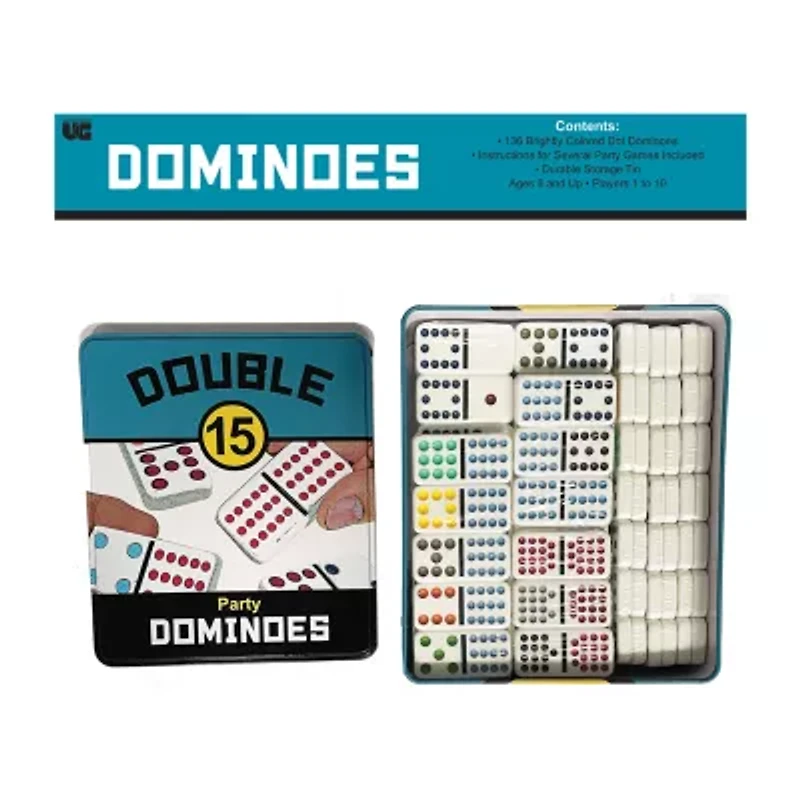 University Games Double 15 Party Dominoes Dominoes