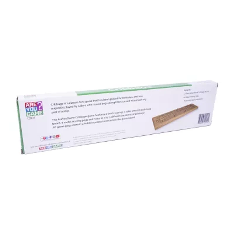 Areyougame.Com Solid Wood Cribbage Board Game