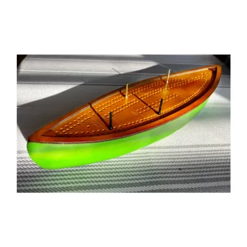Areyougame.Com Canoe Cribbage Board Game
