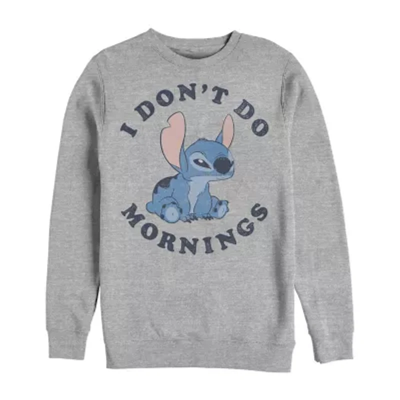 Mens Crew Neck Long Sleeve Lilo & Stitch Sweatshirt