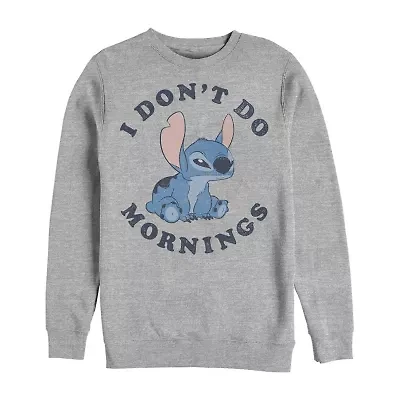 Mens Crew Neck Long Sleeve Lilo & Stitch Sweatshirt