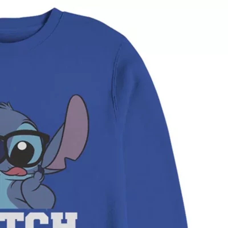 Mens Crew Neck Long Sleeve Lilo & Stitch Sweatshirt