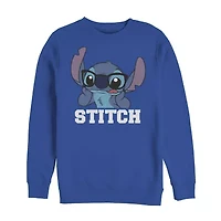 Mens Crew Neck Long Sleeve Lilo & Stitch Sweatshirt