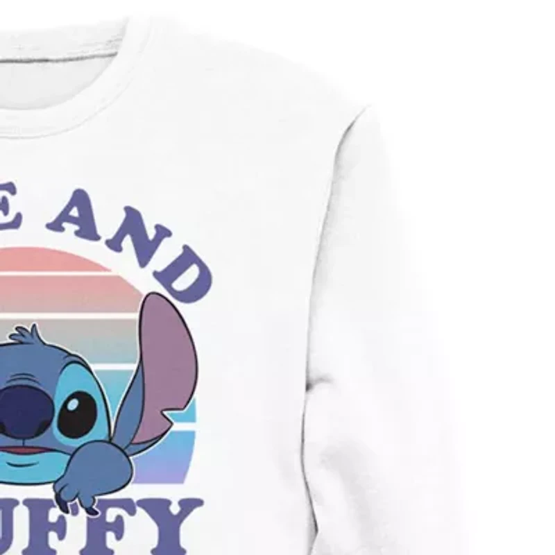 Mens Crew Neck Long Sleeve Lilo & Stitch Sweatshirt