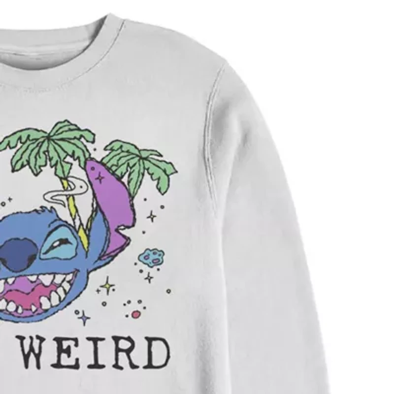 Mens Crew Neck Long Sleeve Lilo & Stitch Sweatshirt