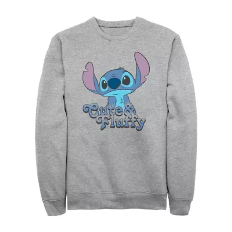 Mens Crew Neck Long Sleeve Lilo & Stitch Sweatshirt