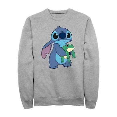 Mens Crew Neck Long Sleeve Lilo & Stitch Sweatshirt