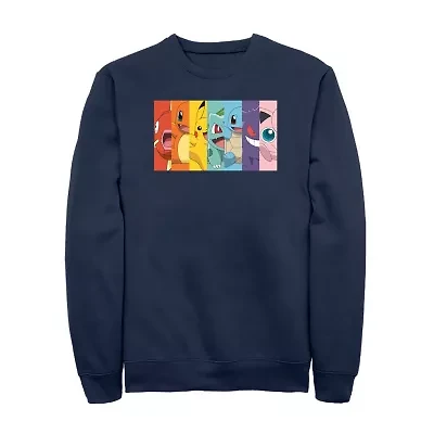 Mens Crew Neck Long Sleeve Pokemon Sweatshirt