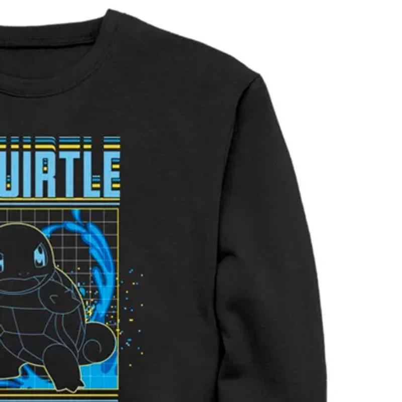 Mens Crew Neck Long Sleeve Pokeman Sweatshirt