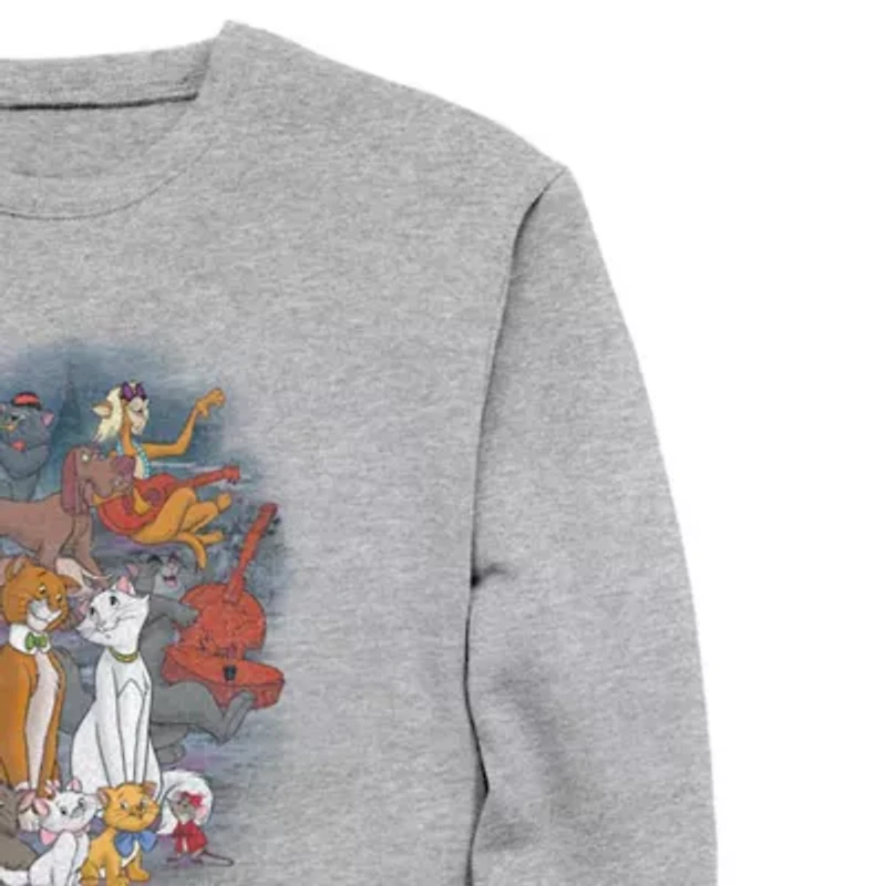 Mens Crew Neck Long Sleeve The Aristocats Sweatshirt