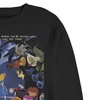 Mens Crew Neck Long Sleeve Alice Wonderland Sweatshirt