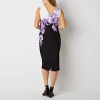Maya Brooke Womens Floral Jacket Dress