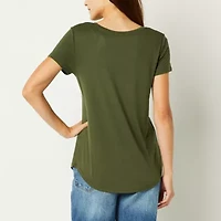 a.n.a Womens Tall Scoop Neck Short Sleeve T-Shirt