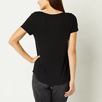 a.n.a Womens Tall Scoop Neck Short Sleeve T-Shirt