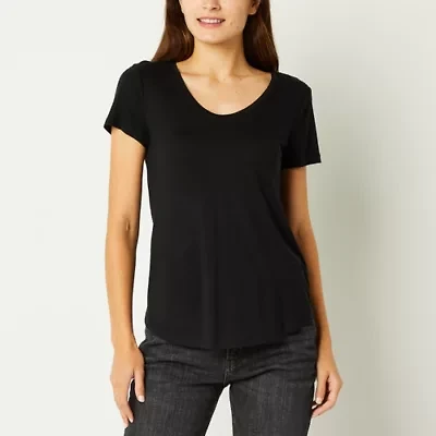 a.n.a Womens Tall Scoop Neck Short Sleeve T-Shirt