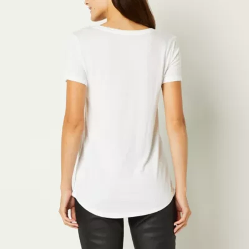 a.n.a Womens Tall Scoop Neck Short Sleeve T-Shirt