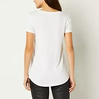 a.n.a Womens Tall Scoop Neck Short Sleeve T-Shirt