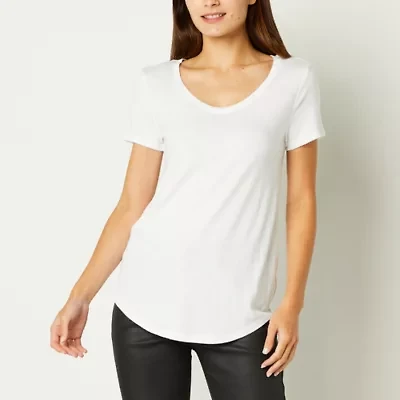 a.n.a Womens Tall Scoop Neck Short Sleeve T-Shirt