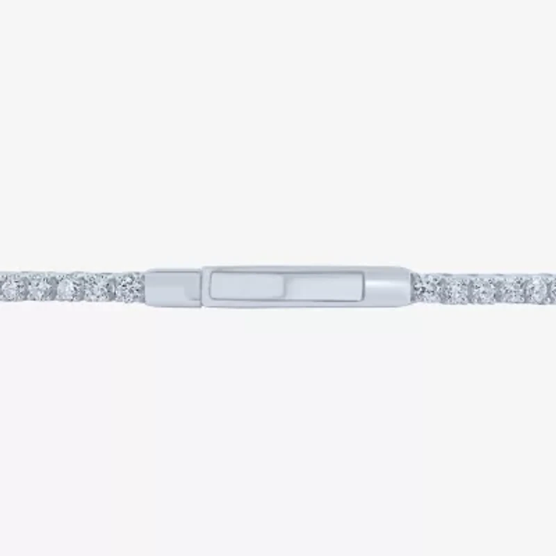 (H-I / Si2-I1) Womens 2 CT. T.W. Lab Grown White Diamond 10K White Gold 6 3/4 Inch Tennis Bracelet