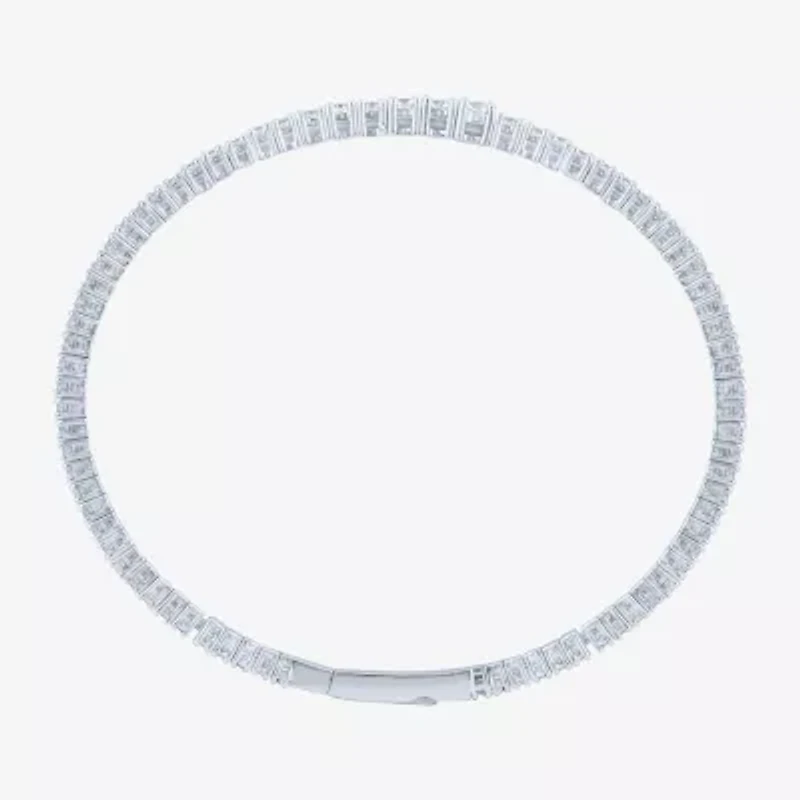 (H-I / Si2-I1) Womens 2 CT. T.W. Lab Grown White Diamond 10K White Gold 6 3/4 Inch Tennis Bracelet