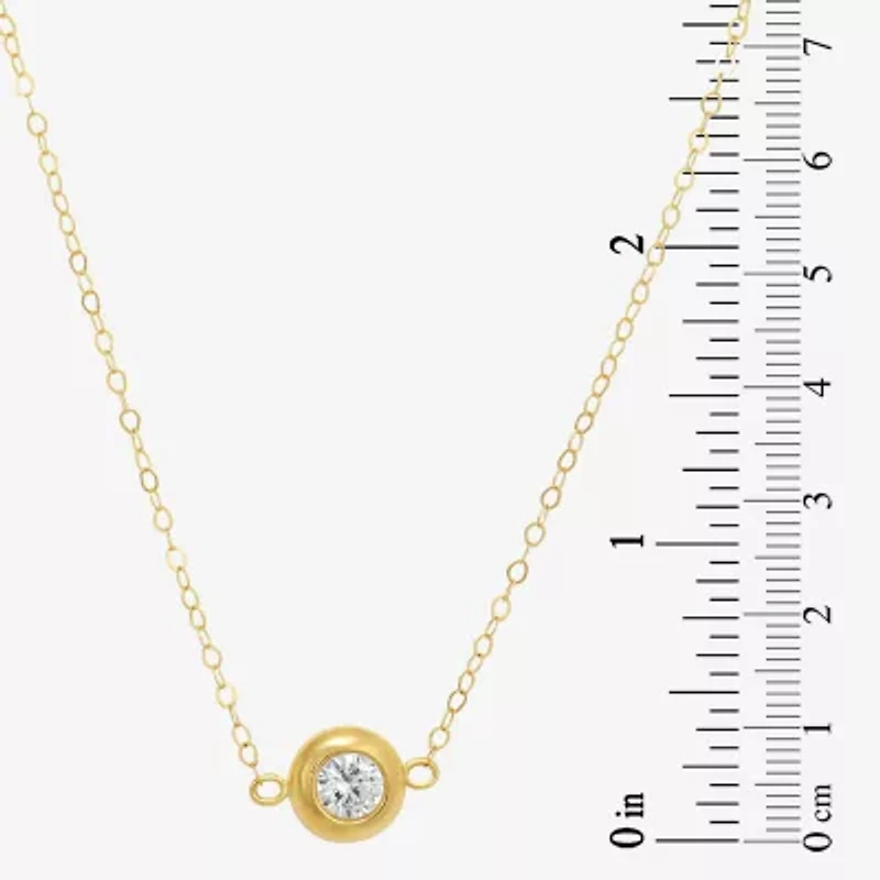 Womens Cubic Zirconia 10K Gold Round 2-pc. Jewelry Set
