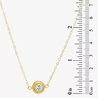 Womens Cubic Zirconia 10K Gold Round 2-pc. Jewelry Set